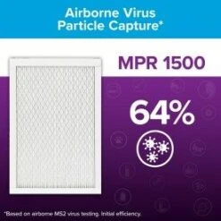 Filtrete MPR 1500 Allergen, Bacteria & Virus Air Filter -Home Furnishings Store 3m virus capture data figure 1