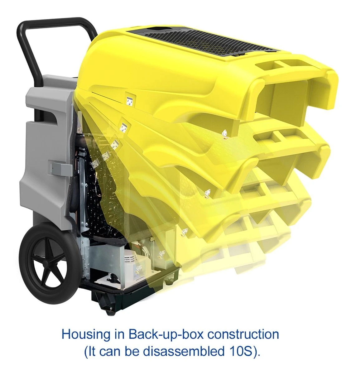 AlorAir Storm Ultra LGR 90 Large Capacity 190 Pint Smart Wi-Fi Commercial Dehumidifier With Pump, Yellow 2 AlorAir Storm Ultra LGR 90 Large Capacity 190 Pint Smart Wi-Fi Commercial Dehumidifier With Pump, Yellow - Image 2