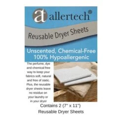 AllerTech® Reusable Dryer Sheets 6 AllerTech® Reusable Dryer Sheets -Home Furnishings Store dryer sheets label