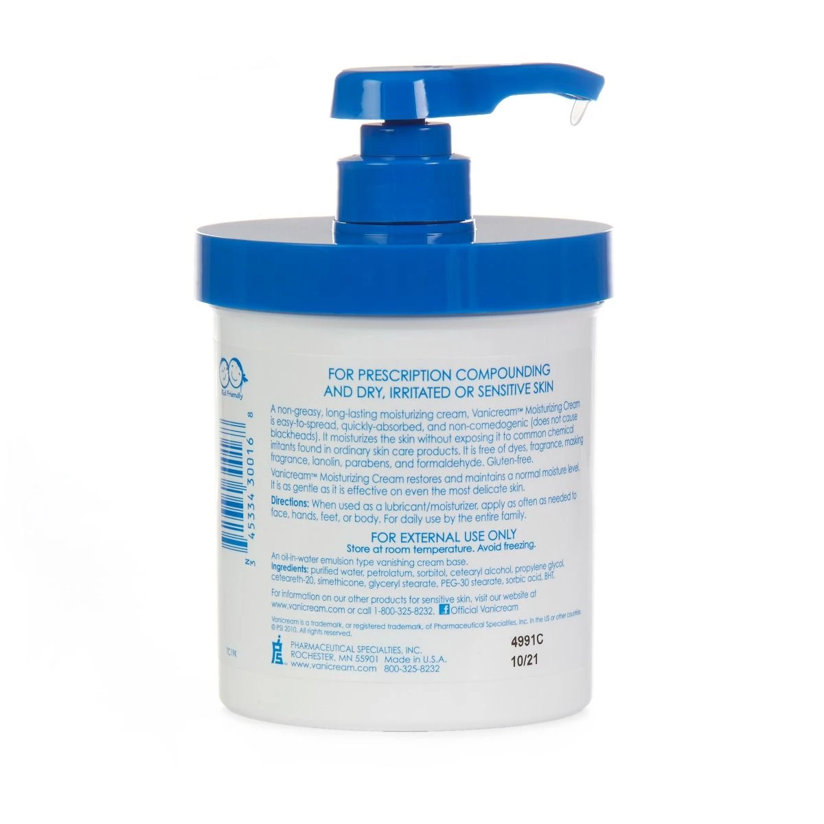 Vanicream Moisturizing Cream 1-lb Pump Jar 2 Vanicream Moisturizing Cream 1-lb Pump Jar - Image 2