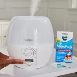 Vicks 3-in-1 SleepyTime Filter-Free Cool Mist Humidifier 17 Vicks 3-in-1 SleepyTime Filter-Free Cool Mist Humidifier -Home Furnishings Store vapor pads